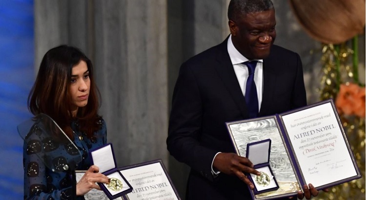 الناشطة الايزيدية نادية مراد تتسلم جائزة نوبل للسلام لعام 2018