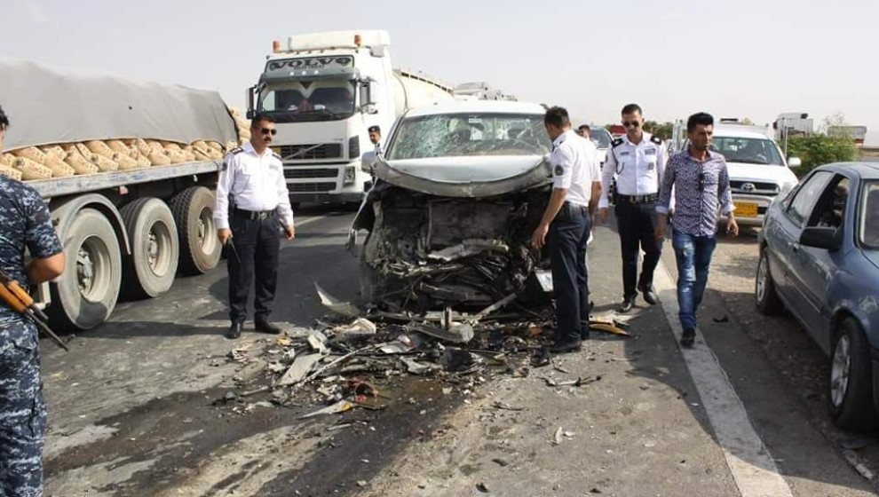 السليمانية: 24 حادث سير خلال أسبوع واحد