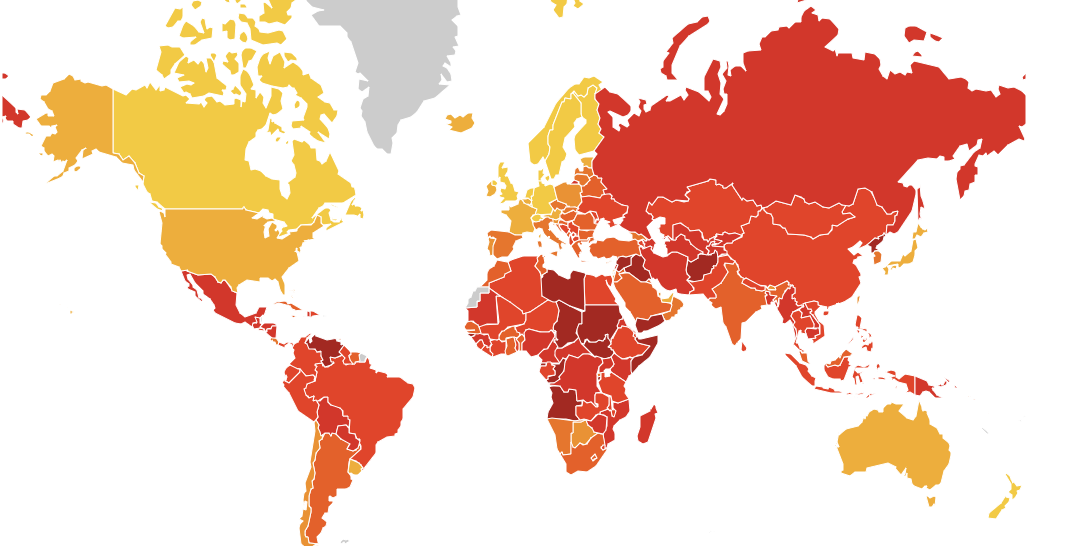 الشفافية الدولية: فشل جهود مكافحة الفساد في معظم الدول خلال العام 2018
