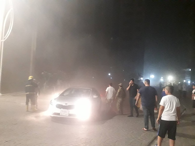 بالصور.. اندلاع حريق في مجمع سكني بمدينة اربيل