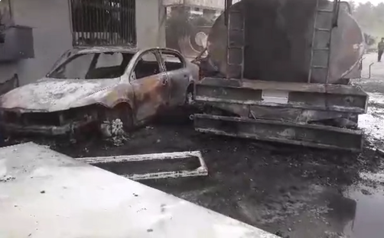 بالفيديو... احتراق 6 سيارات في دهوك