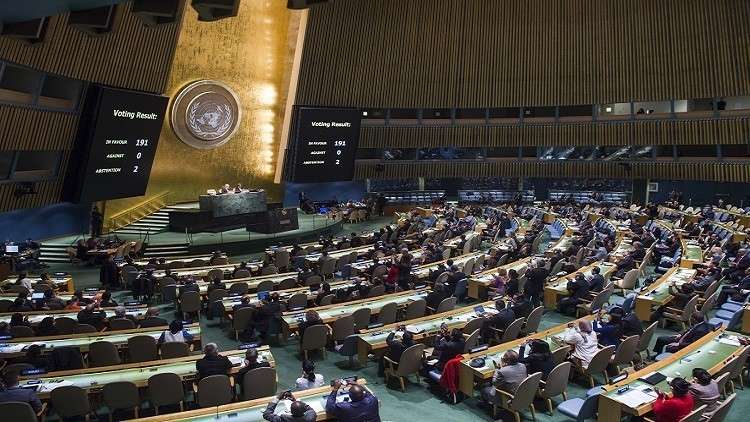 دول تفشل قرارا للامم المتحدة يدين حماس بقصفها لاسرائيل
