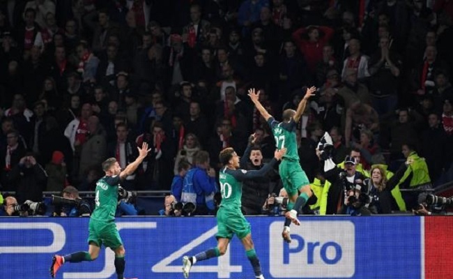 مواجهة انكليزية انكليزية في نهائي أبطال أوروبا بعد تأهل توتنهام بفوزه على أياكس 