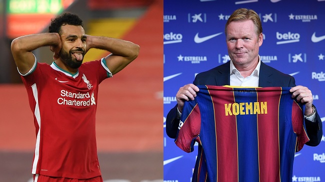 تقارير: مدرب برشلونة يخطط لضم نجم ليفربول محمد صلاح إلى ناديه