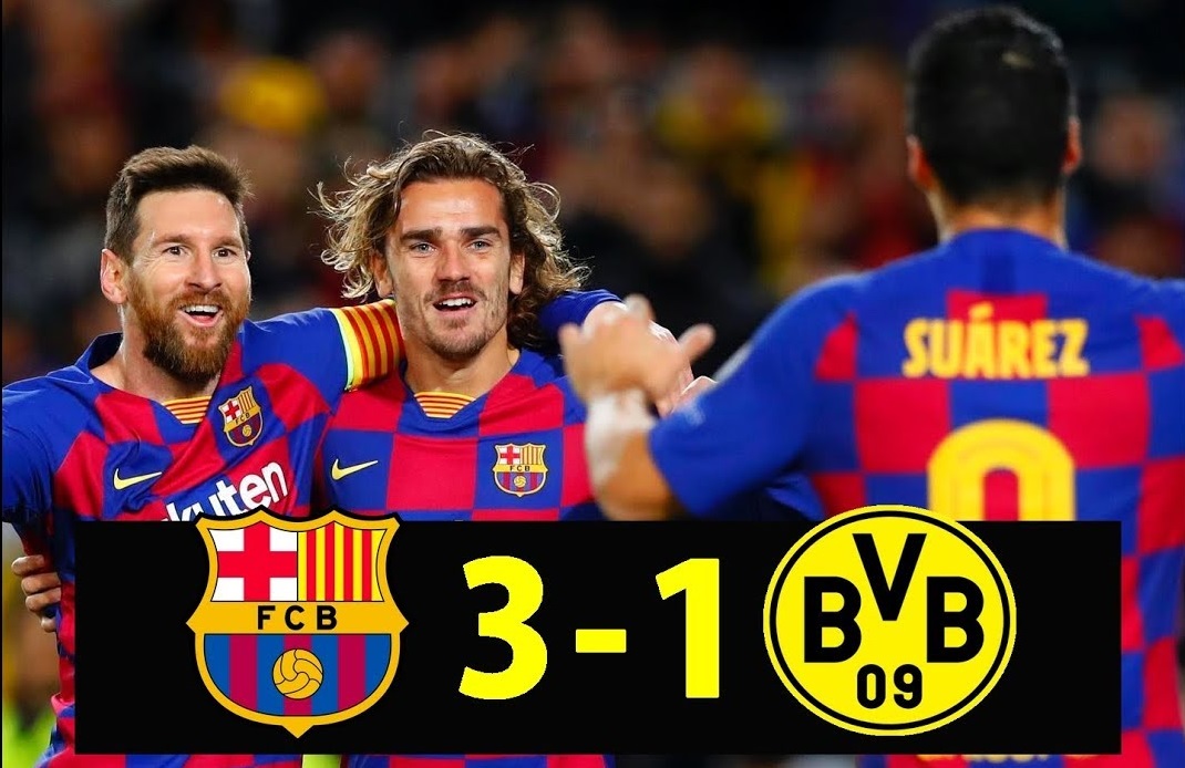 بالفيديو.. برشلونة يتجاوز دورتموند بثلاثية ويصل لثمن نهائي دوري الابطال