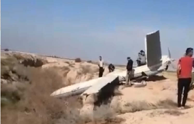بالفيديو.. سقوط طائرة ايرانية مسيرة في الاهواز