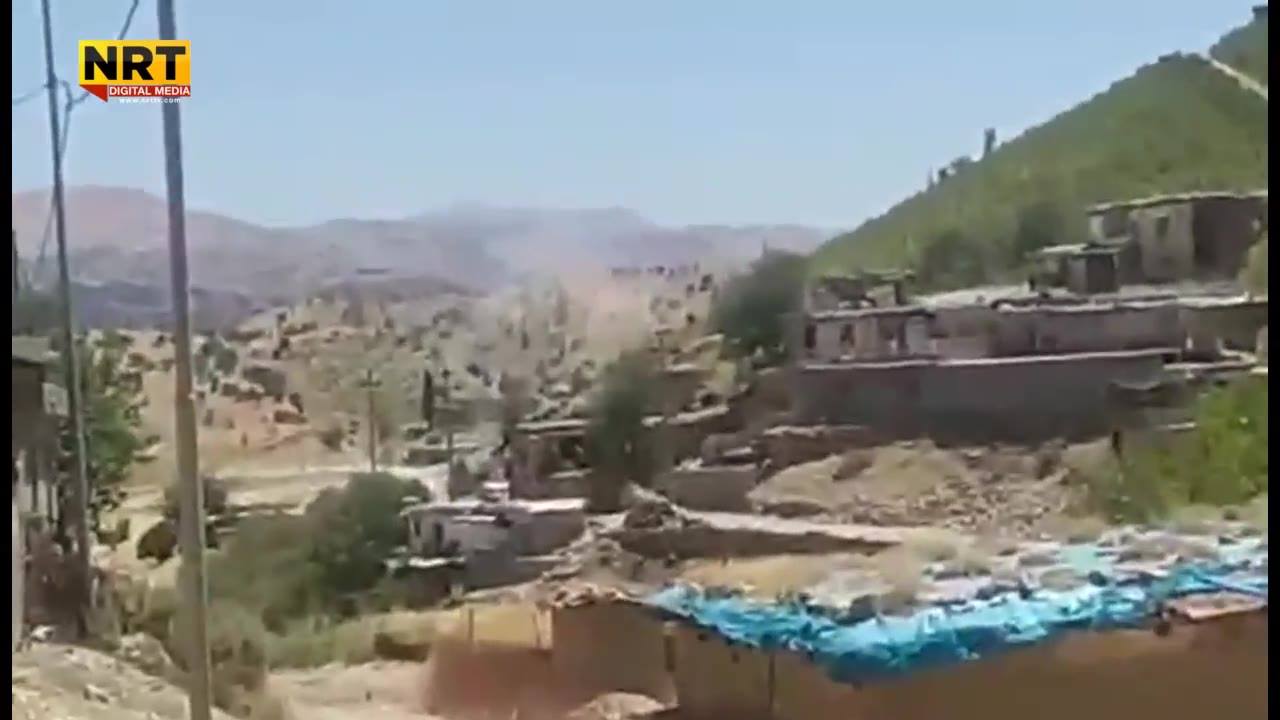 بالفيديو.. لحظة قصف إحدى قرى السليمانية من قبل طائرة مجهولة 