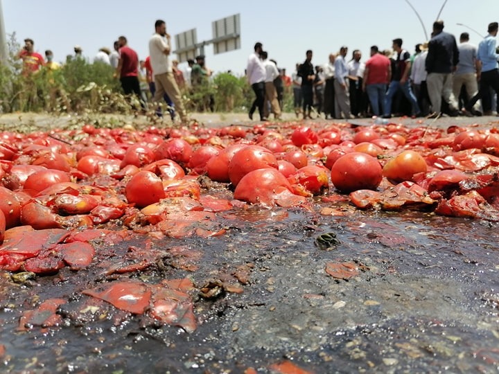 بالصور.. احتجاجات لفلاحين غاضبين في علوة أربيل.. والقوات الأمنية تحاول تفريقهم