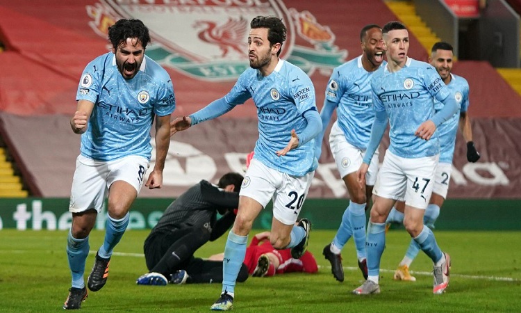 مانشستر سيتي يحقق فوزا كاسحا على مضيفه ‫ليفربول (فيديو)