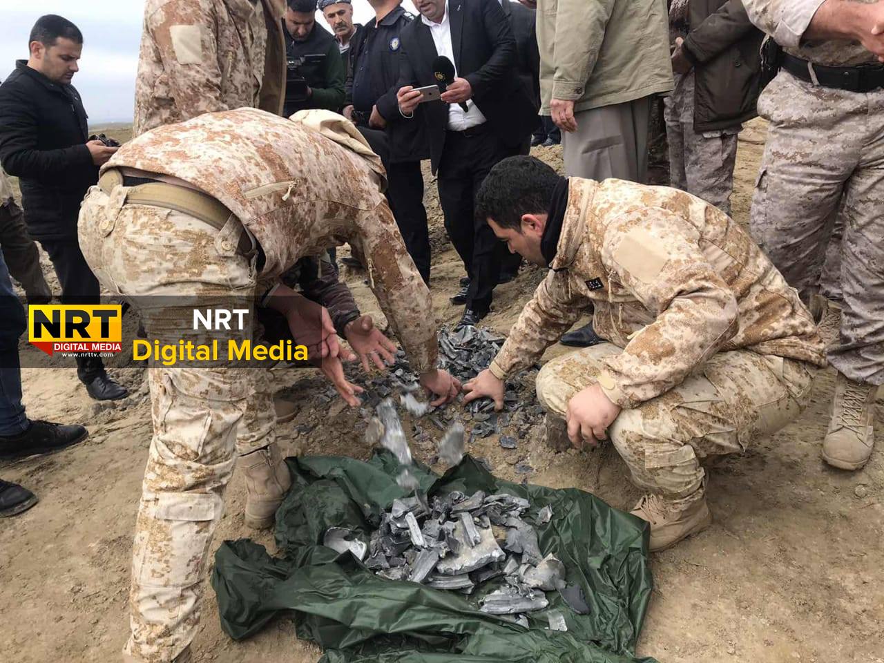 بالصور.. اجزاء وقطع الصواريخ الايرانية في اربيل والانبار