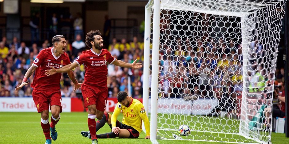 صلاح يسجل أول أهدافه مع ليفربول الانكليزي في الموسم الجديد