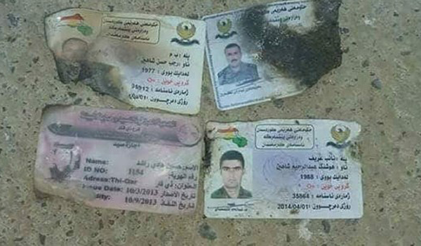 العثور على رفات ثلاثة من البيشمركة الاسرى في الحويجة