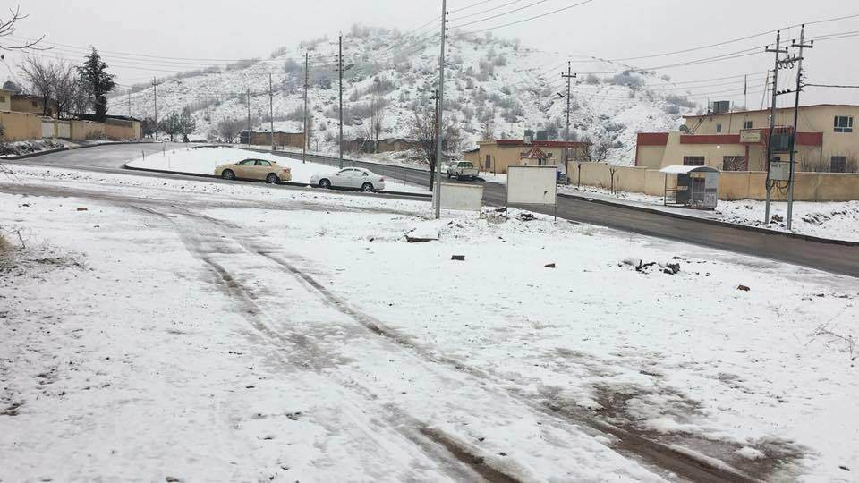 بالصور. تساقط الثلوج في مناطق بإقليم كردستان