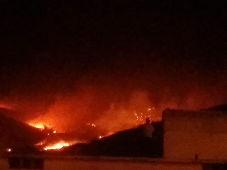 انفجار مستودع اسلحة لقوات البيشمركة في محافظة السليمانية