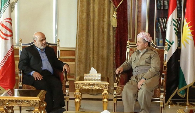 بارزاني يبحث مع السفير الإيراني في بغداد تقوية العلاقات الاقتصادية بين أربيل وطهران