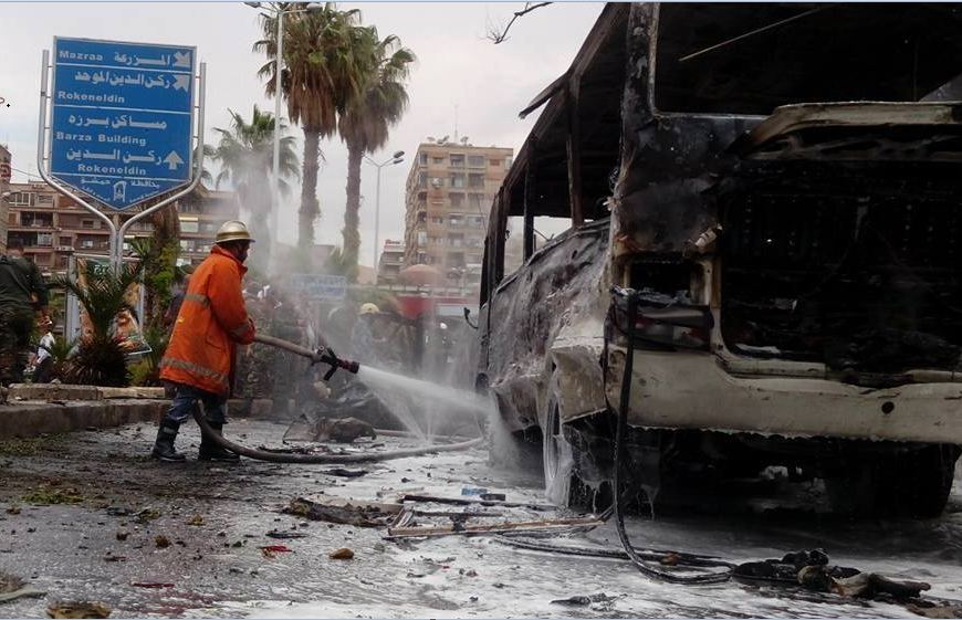 مقتل شخصين وإصابة آخرين في انفجار وسط دمشق